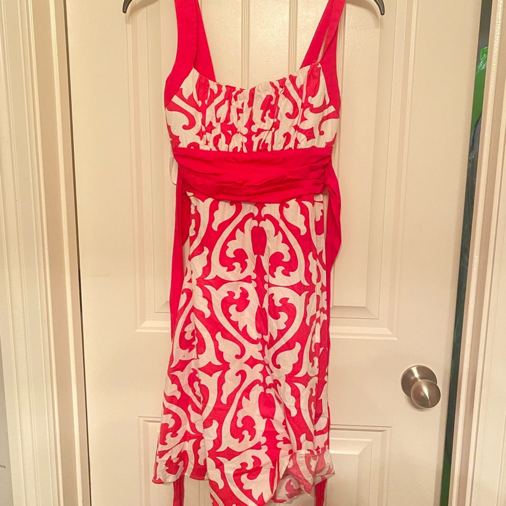 B Darlin Pink and White Mini Dress